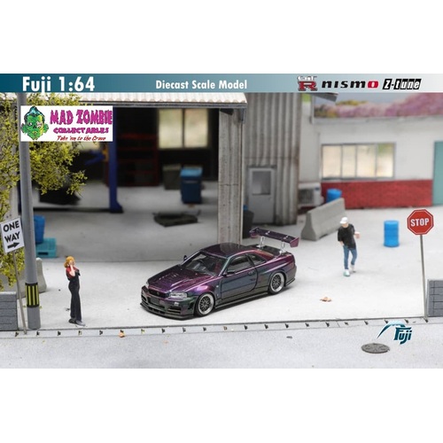 Fuji 1/64 Scale - Skyline GT-R R34 Z-Tune Midnight Magic Purple (PRE-ORDER)