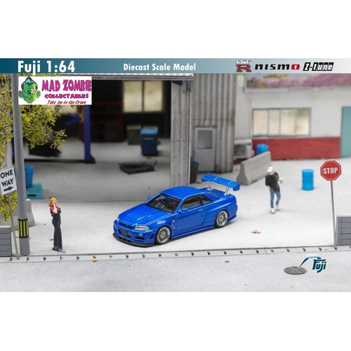 Fuji 1/64 Scale - Skyline GT-R R34 Z-Tune Bayside Blue (PRE-ORDER)