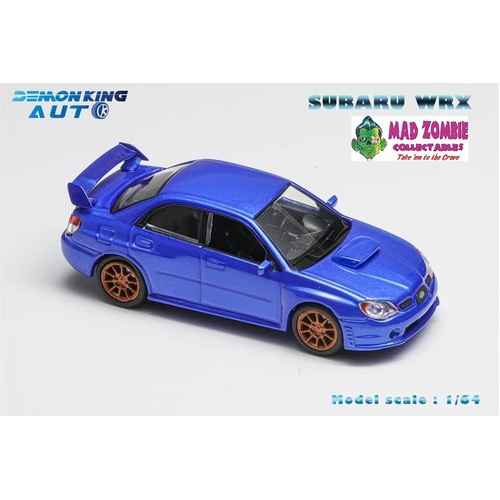Demon King Auto 1/64 Scale - Impreza WRX STI Sedan(GD) (Hawkeye) Blue