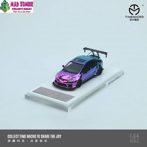 Time Micro 1/64 Scale - Civic FD2, Track Edition Modified. Chrome Purple Blue