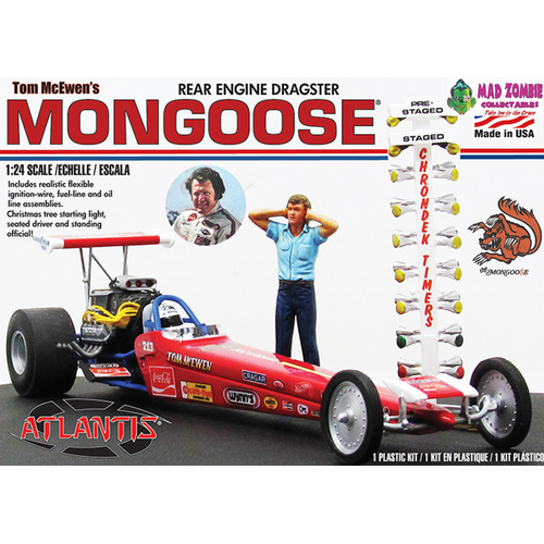 Atlantis Model Kit 1/24 - Tom McEwen Mongoose Rear Engine Dragster 