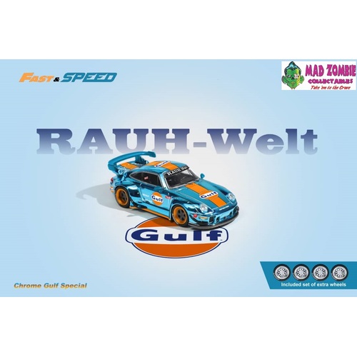 Fast and Speed  1/64 Scale - RWB993 GT Wing Chrome Gulf Livery (PRE-ORDER)