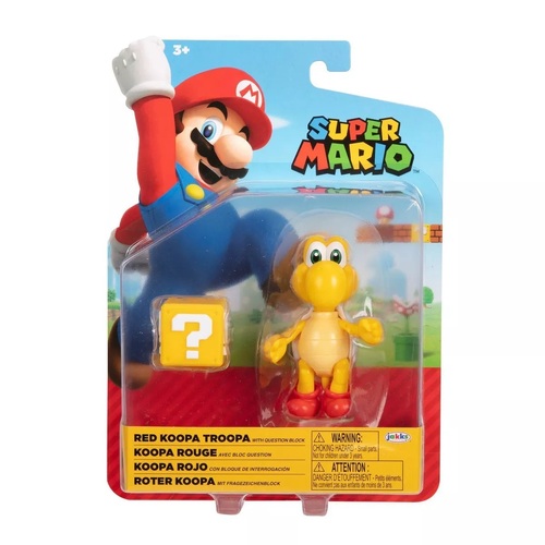 Nintendo Super Mario 4" Action Figure Wave 38 - Koopa Troopa with ? Block