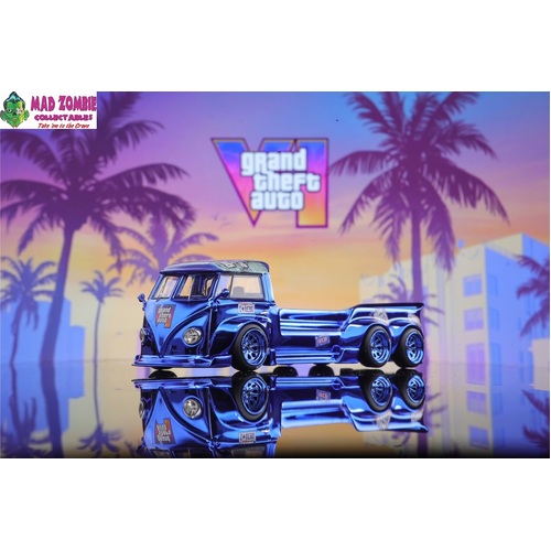 Liberty 64 1/64 - VW T1 Tow Trailer Chrome Blue