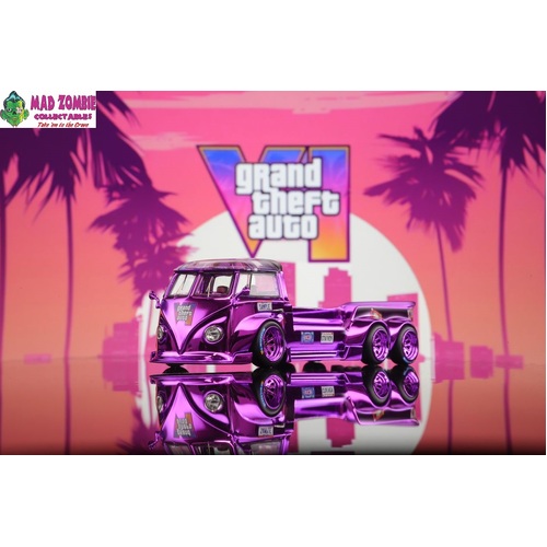 Liberty 64 1/64 - VW T1 Tow Trailer Chrome Purple