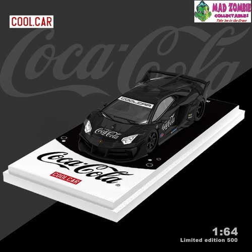 Cool Car 1/64 - LP700-4 Aventador GT Evo Coca Cola Livery Black - PRE-ORDER