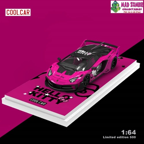 Cool Car 1/64 - LP700-4 Aventador GT Evo Hello Kitty Livery Rose Red - PRE-ORDER