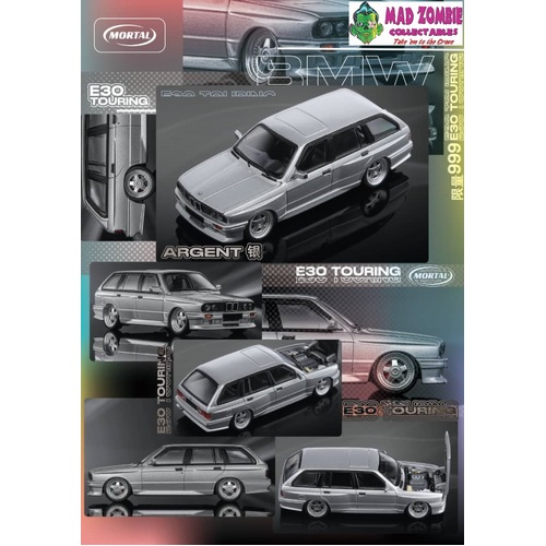 Mortal 1/64 Scale - 3 Series Mk1 E30 Wagon Open-Engin Hood, Visible Engine Gun Grey Color - PRE-ORDER
