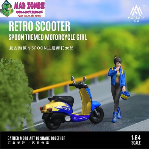 Time Micro 1/64 Scale - Motorcycle + Figure Spoon Livery (PRE-ORDER)
