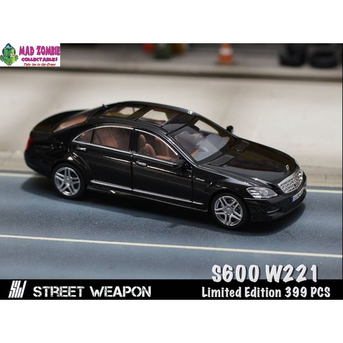 Street Weapon 1/64 Scale - S65L (W221) Black -  PRE-ORDER