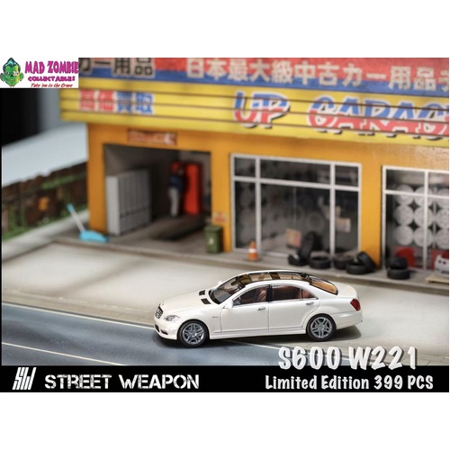 Street Weapon 1/64 Scale - S65L (W221) Pearl White -  PRE-ORDER