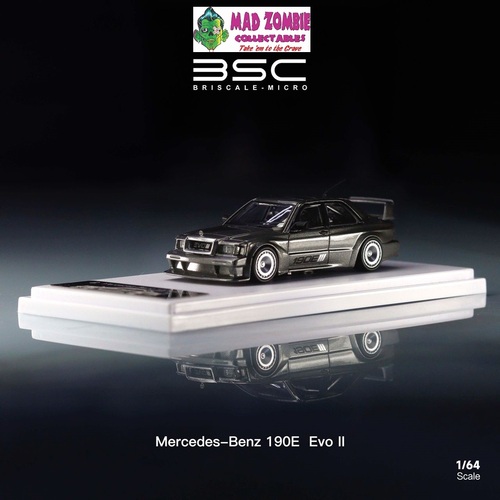 Briscale Micro 1/64 Scale - Mercedes Benz 190E EVO W201 Gun Grey - (PRE ORDER)