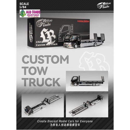 Micro Turbo 1/64 - 300 Series II - Custom Tow Truck Chrome Black LB Livery - PRE-ORDER