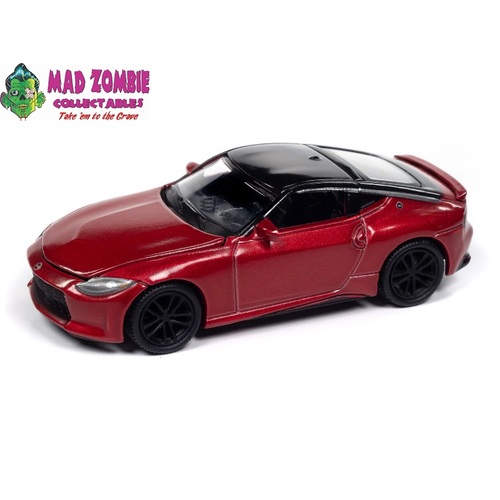 Auto World 1/64 Premium 2024 Release 2A - 2023 Nissan Z Passion Red Tri-Coat w/Black Roof