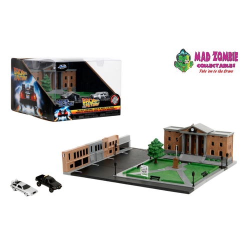Jada Back to the Future - 1.65" Nano Scene Hill Valley Courthouse Diecast Set - (PRE-ORDER)