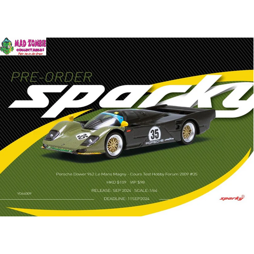 Sparky x Tiny 1/64 - Porsche Dower 962 Le Mans Magny-Cours Test Hobby Forum 2009 #35 (Tiny Exclusive) - (PRE-ORDER)