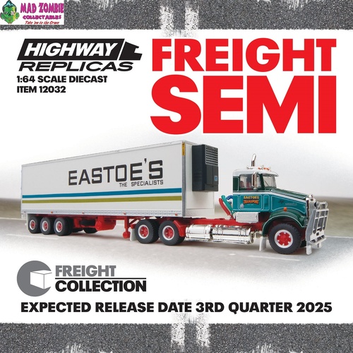 Highway Replicas 1/64 Scale - 12032 Freight Semi - (PRE-ORDER)