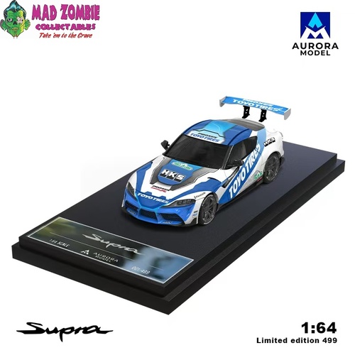 Aurora Model 1/64 Scale - Supra A90 Toyo Tires D1 Livery White - (Limited to 499 Pieces World Wide) - PRE-ORDER