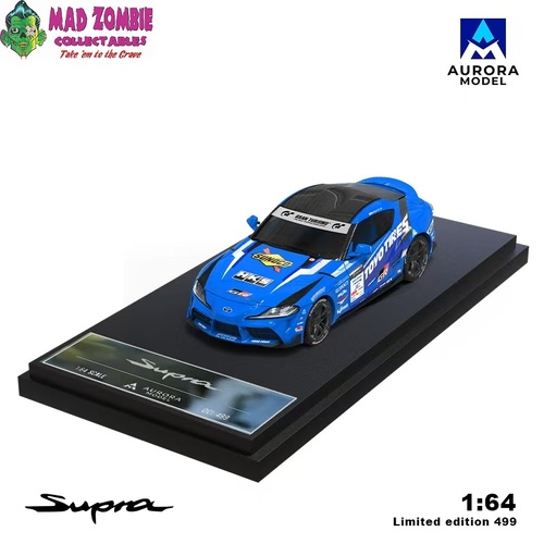 Aurora Model 1/64 Scale - Supra A90 Toyo Tyres D1 Livery Blue - (Limited to 499 Pieces World Wide) - PRE-ORDER