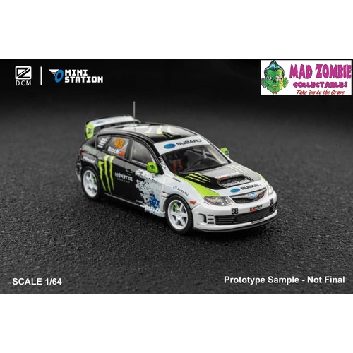 Mini Station 1/64 Scale - Impreza WRX STI Hatchback 2008 Ken Block Rally Edition #43  - (PRE-ORDER)