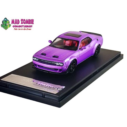 Stance Hunter 1/64 Scale - Dodge SRT Hellcat Open-Hood, Visible Engine Pink - (PRE-ORDER)