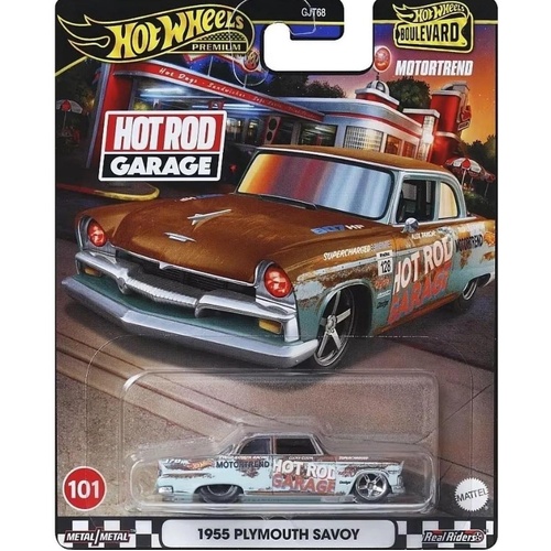 Hot Wheels Premium 2024 Boulevard #101 - 1955 Plymouth Savoy Hot Rod Garage
