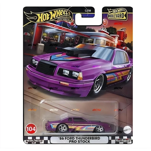 Hot Wheels Premium 2024 Boulevard #104 - 1986 Ford Thunderbird Pro Stock
