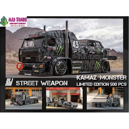 Street Weapon 1/64 Scale - Monster Forza Livery Kamaz Tow Truck (Limited to 500 Pieces World Wide) - PRE-ORDER