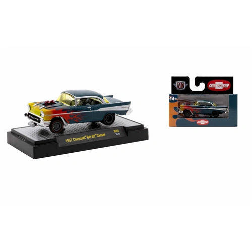 M2 Machines 1/64 Scale - Detroit-Muscle Release 84 - 1957 Chevy Bel Air Gasser