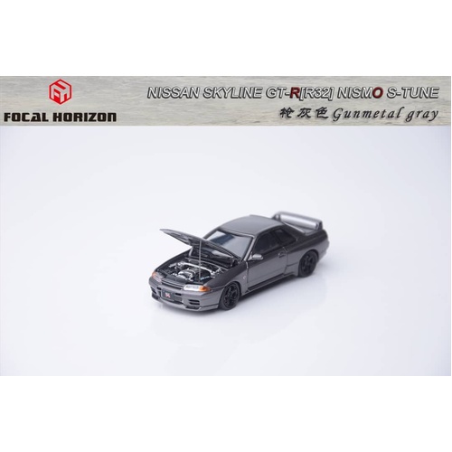 Focal Horizon 1/64  - Nismo S-Tune Skyline GT-R R32 Open-Hood, Visible Engine Gun Metal Grey (PRE-ORDER)