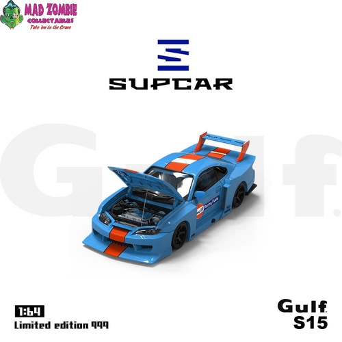 SupCar 1/64 - S15 Silvia Gulf (Limited to 999 Pieces World Wide) - PRE-ORDER