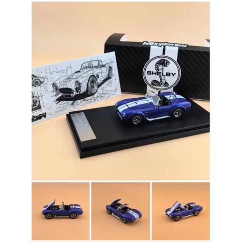 Fine Work 1/64 Scale - Shelby Cobra 427 Blue with White Strips - PRE-ORDER