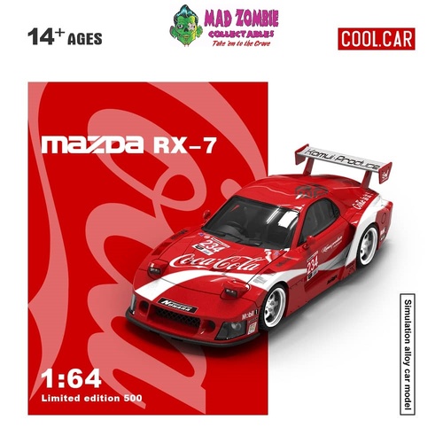Cool Car 1/64 - RX-7 FD3S Widebody Modified Coca Cola Livery Red - PRE-ORDER