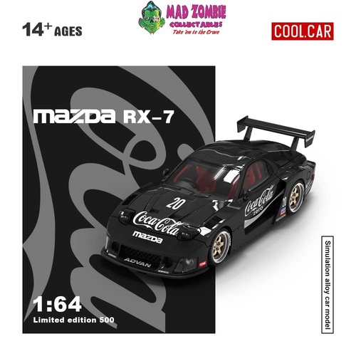 Cool Car 1/64 - RX-7 FD3S Widebody Modified Coca Cola Livery Black - PRE-ORDER