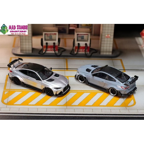 Street Weapon 1/64 Scale - M4 G82, Adro Body Kit Wild Body Modified (Silver or Grey) - PRE-ORDER