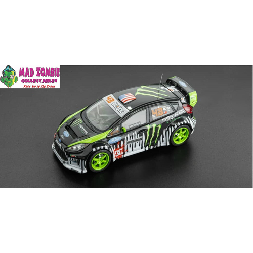 Mini Station 1/64 Scale - Ken Block Rally Edition 43# Livery Fiesta ST (Green Rims) - (PRE-ORDER)