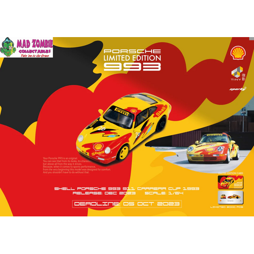 Sparky x Tiny 1/64 - Porsche 911 Carrera Cup 1993 SHELL without rear spoiler - PRE-ORDER