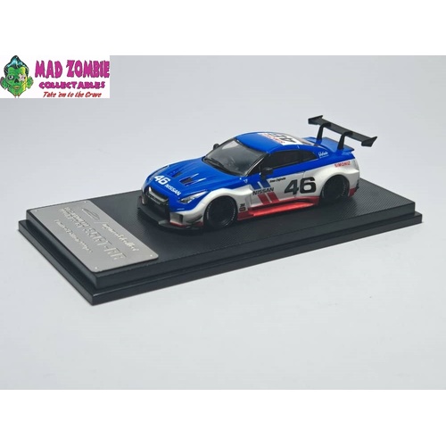 Model Collect 64 1/64 - GT-R R35 Silhouette Works GT 35GT-RR Blue-White #46 Livery  - PRE-ORDER