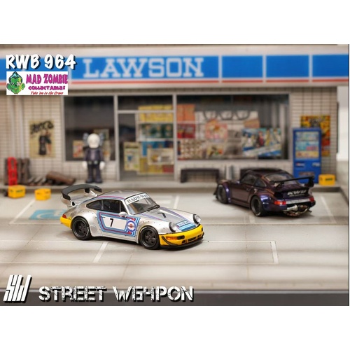 Street Weapon 1/64 Scale - RWB 964 GT Wing, Rauh-Welt Modified. Magic Purple Color - PRE-ORDER