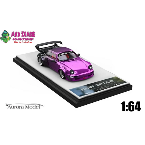 Aurora Model 1/64 Scale - Porsche 964 Rauh-Welt Gradient Purple/Black - (Limited to 499 Pieces World Wide)