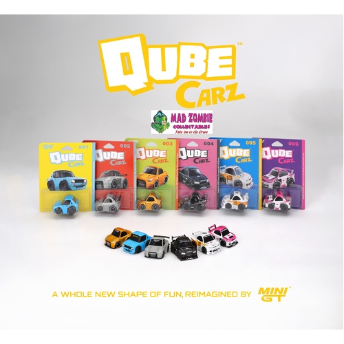 MINI GT QubeCarz - Set of 6 (FACTORY SEALED WITH CHANCE OF A CHASE) - PRE-ORDER