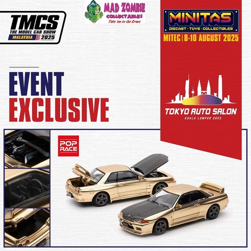 Pop Race 1/64 - TMCS Event Special R32 Chrome Gold - PRE-ORDER