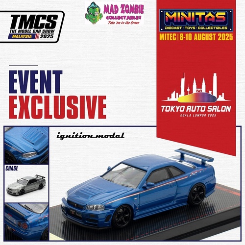Ignition Model 1/64 Scale - TMCS Event Special  R34 Blue (POSSIBLE CHASE VARIANT SUPPLIED) - PRE-ORDER