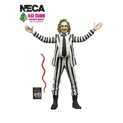 BEETLEJUICE (1988) – BLACK & WHITE STRIPED SUIT BEETLEJUICE – 7″ SCALE ACTION FIGURE