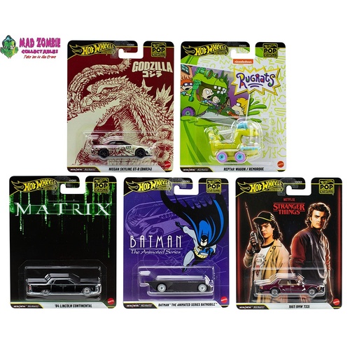 Hot Wheels 1:64 Pop Culture N Case 2025 Assortment - Set of 5 - PREORDER