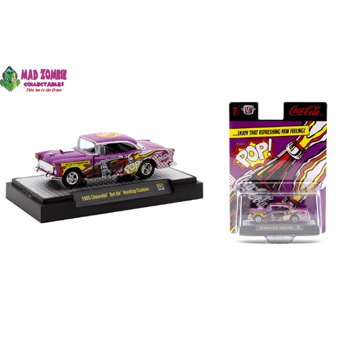 M2 Machines Coca-Cola 2024 Release A51 - 1955 Chevrolet Bel Air Hardtop Custom