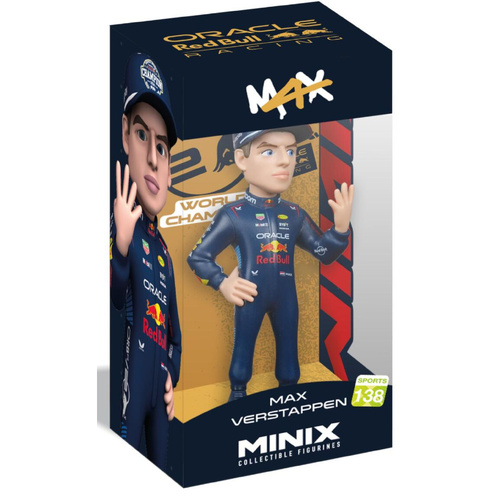 F1 Red Bull Minix Figure - Max Verstappen 4 Time World Champion 