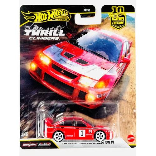 Hot Wheels 1/64 10th Anniversary 2026 Q Case – Thrill Climbers 5 - Mitsubishi Lancer Evolution VI