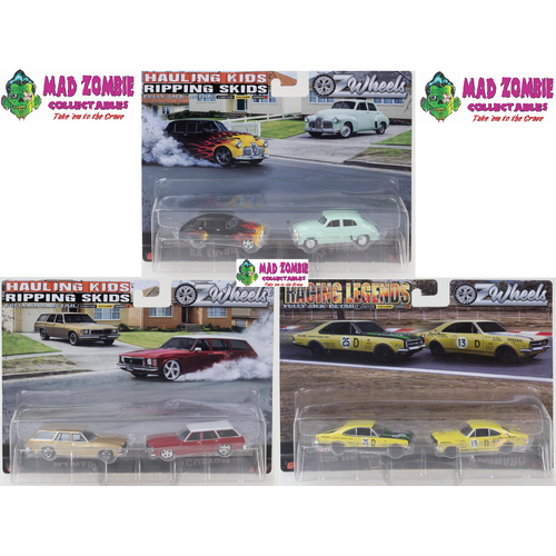 Oz Wheels - FSD Release 2 Twin Sets Hauling Kids & Ripping Skids - Racing Legends (Set of 4) (Possible Chase Supplied)
