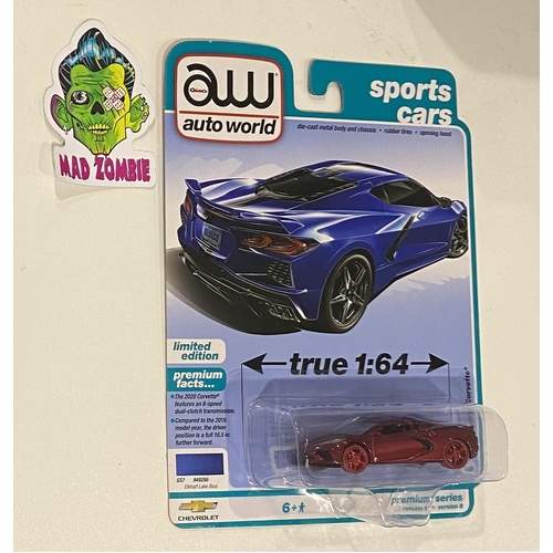Auto World 1:64 Premium 2022 Release 2B Assortment - ULTRA RED CHASE - 2020 Chevy Corvette